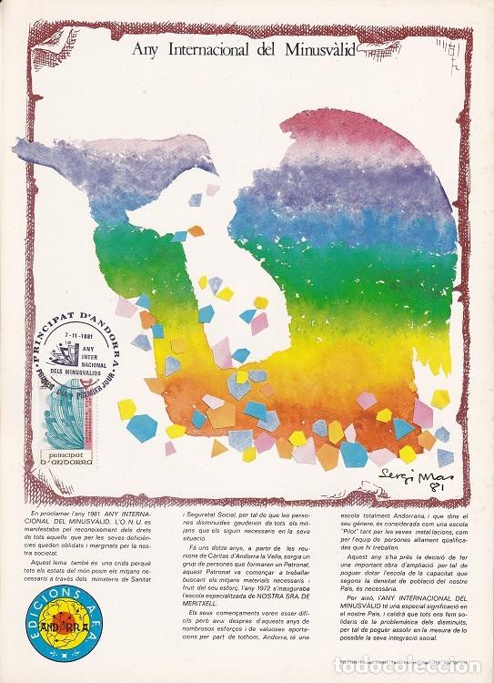 Briefmarken: Andorra 1981 N&ordm; 10 Tirada 1300 - Any Internacional del Minusv&agrave;lid - Escola Nostra Sra. de Meritxell