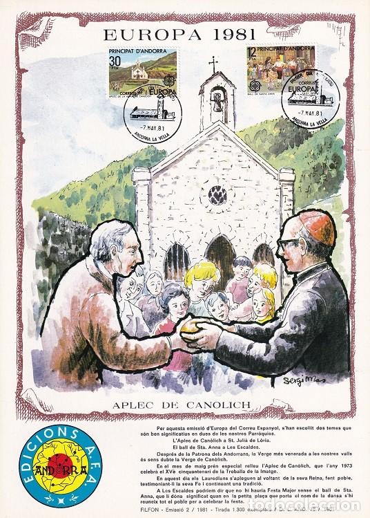 Briefmarken: Andorra 1981 N&ordm; 2 Tirada 1300 - Europa - Aplec de Canolich - Baile de Santa Ana Romer&iacute;a de la Virgen