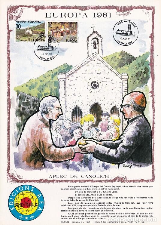 Briefmarken: Andorra 1981 N&ordm; 2 Tirada 1300 - Europa - Aplec de Canolich - Baile de Santa Ana Romer&iacute;a de la Virgen