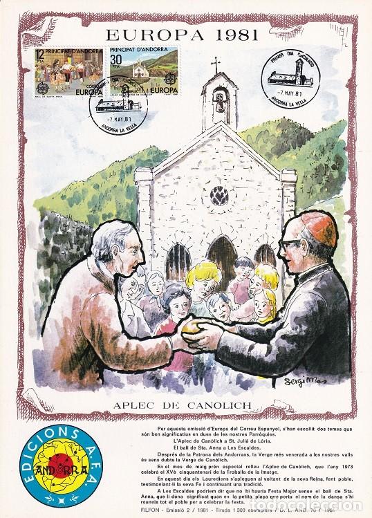 Briefmarken: Andorra 1981 N&ordm; 2 Tirada 1300 - Europa - Aplec de Canolich - Baile de Santa Ana Romer&iacute;a de la Virgen