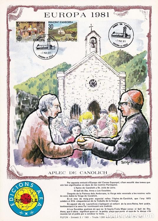 Briefmarken: Andorra 1981 N&ordm; 2 Tirada 1300 - Europa - Aplec de Canolich - Baile de Santa Ana Romer&iacute;a de la Virgen