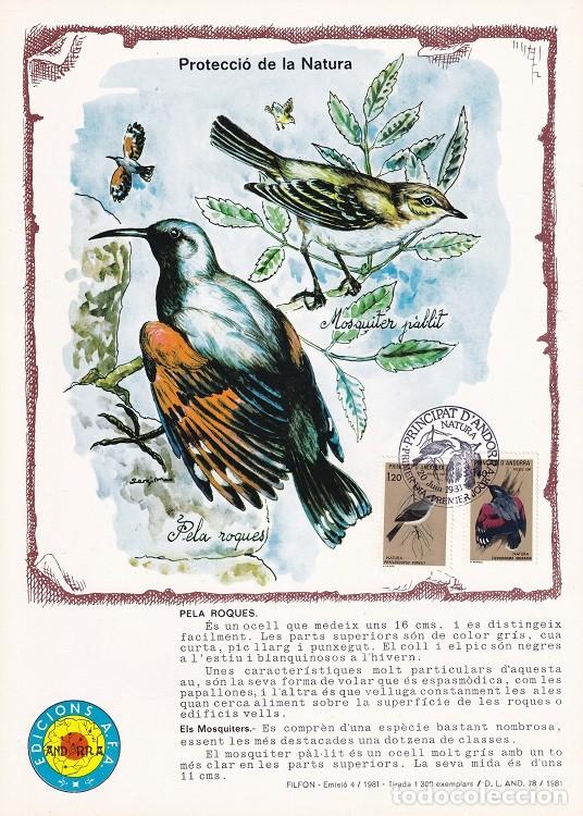 Briefmarken: Andorra 1981 N&ordm; 4 Tirada 1300 - Protecci&oacute; de la Natura - Aves - Pela roques - Els mosquiters - Trepa