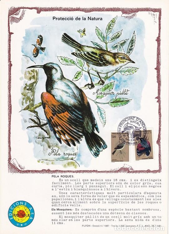 Briefmarken: Andorra 1981 N&ordm; 4 Tirada 1300 - Protecci&oacute; de la Natura - Aves - Pela roques - Els mosquiters - Trepa