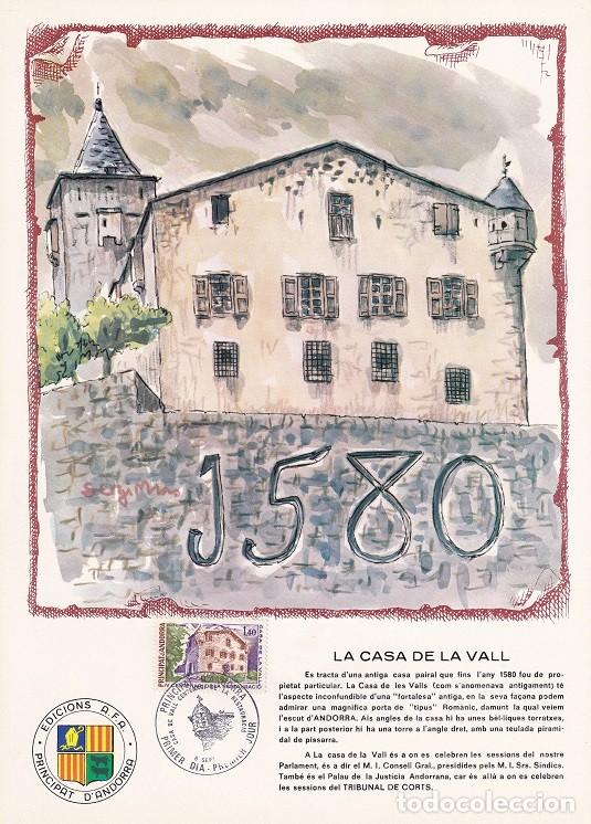 Briefmarken: Andorra 1980 - La Casa de la Vall - IV Centenario de la restauraci&oacute;n de al Casa del Valle - Fachada