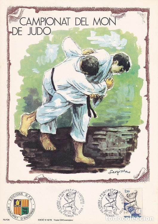 Briefmarken: Andorra 1979 N&ordm; 10 Tirada 1300 - Campionat del m&oacute;n de Judo - Judokas en acci&oacute;n - Campeonato Mundial