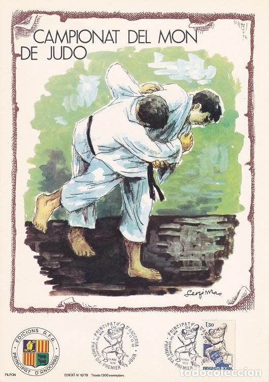 Briefmarken: Andorra 1979 N&ordm; 10 Tirada 1300 - Campionat del m&oacute;n de Judo - Judokas en acci&oacute;n - Campeonato Mundial