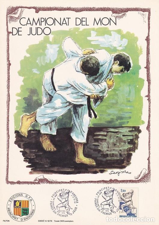 Briefmarken: Andorra 1979 N&ordm; 10 Tirada 1300 - Campionat del m&oacute;n de Judo - Judokas en acci&oacute;n - Campeonato Mundial