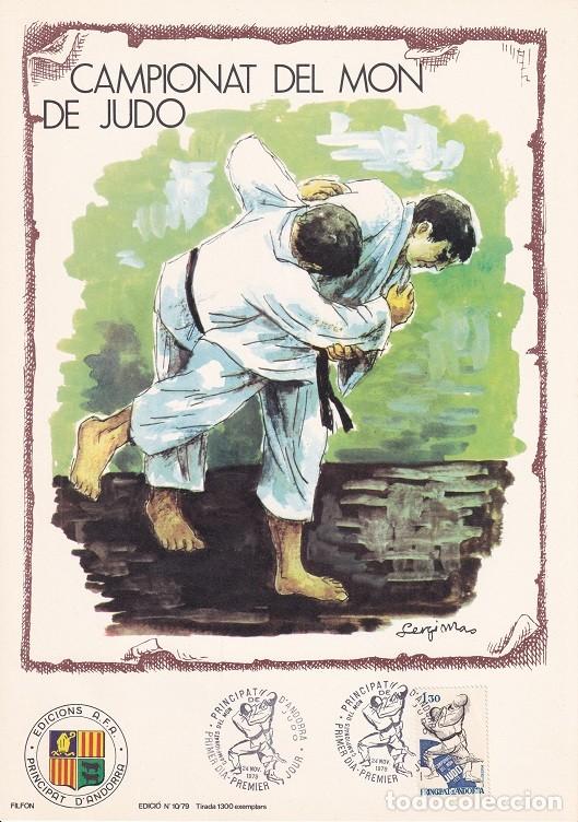 Briefmarken: Andorra 1979 N&ordm; 10 Tirada 1300 - Campionat del m&oacute;n de Judo - Judokas en acci&oacute;n - Campeonato Mundial