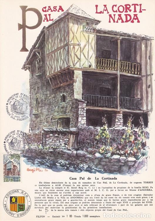 Briefmarken: Andorra 1980 N&ordm; 1 Tirada 1000 - Casa Pal de La Cortinada - Ramaders - Torres - Albi
