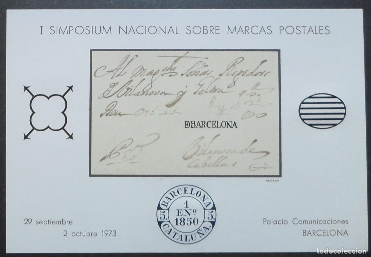Sellos: 1973-ESPA&Ntilde;A-RECUERDOS FILATELICOS-EXPOSICIONES Y HOMENAJES-VER FOTO-HOJITAS Y TARJETAS