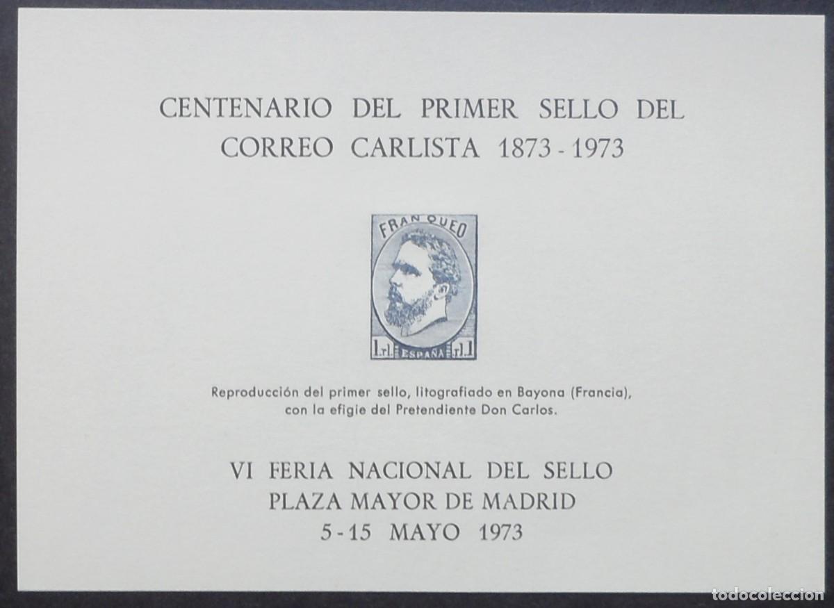 Sellos: 1973-ESPA&Ntilde;A-RECUERDOS FILATELICOS-EXPOSICIONES Y HOMENAJES-VER FOTO-HOJITAS Y TARJETAS