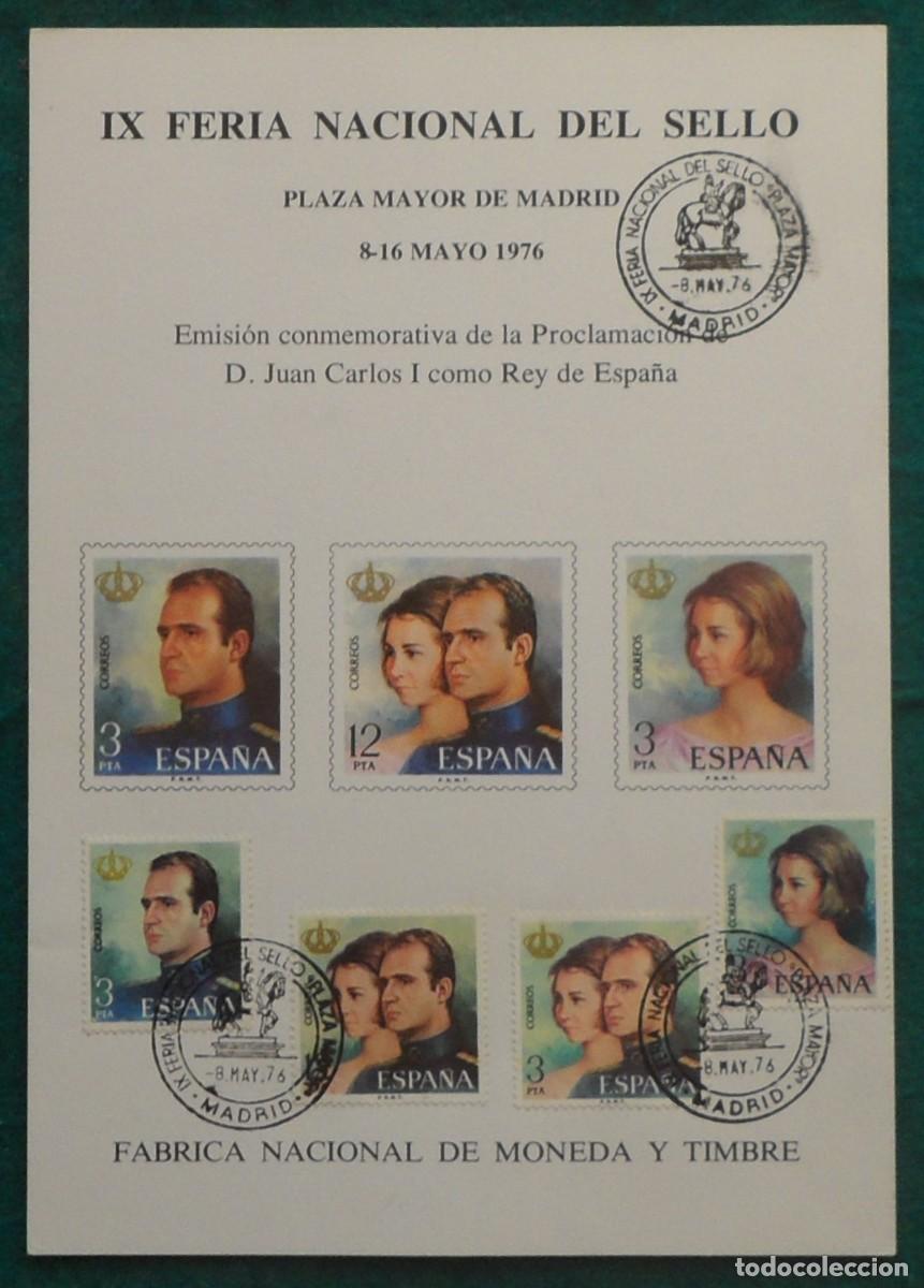 Sellos: 1976-ESPA&Ntilde;A-RECUERDOS FILATELICOS-EXPOSICIONES Y HOMENAJES-VER FOTO-HOJITAS Y TARJETAS