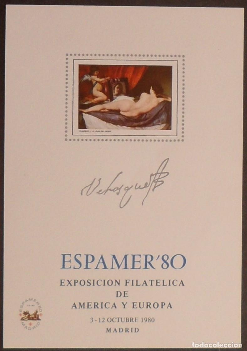 Sellos: 1980-ESPA&Ntilde;A-RECUERDOS FILATELICOS-EXPOSICIONES Y HOMENAJES-VER FOTO-HOJITAS Y TARJETAS