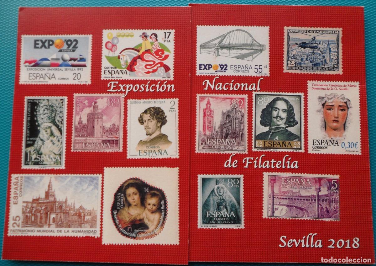 Sellos: 2018-ESPA&Ntilde;A-RECUERDOS FILATELICOS-EXPOSICIONES Y HOMENAJES-VER FOTO-HOJITAS Y TARJETAS