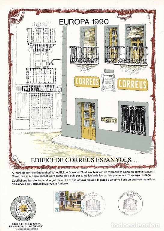 Selos: Andorra 1990 N&ordm; 6 Tirada 400 - Edifici de Correus espanyols - Europa - Oficinas postales antiguas
