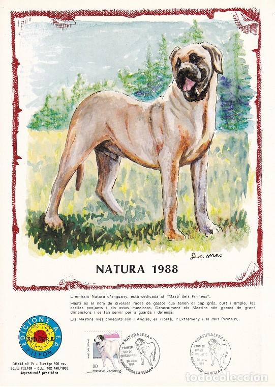 Timbres: Andorra 1988 N&ordm; 14 Tirada 400 - Protecci&oacute;n de la Naturaleza - Natura - Mast&iacute;n de los Pirineos
