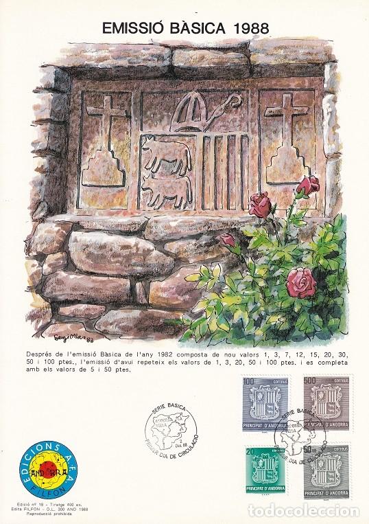 Timbres: Andorra 1988 N&ordm; 18 Tirada 400 - Emissi&oacute; b&agrave;sica 1988 - Serie b&aacute;sica - Escudo nacional