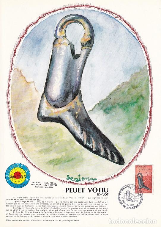 Sellos: Andorra 1988 N&ordm; 2 Tirada 400 - Peuet votiu ex-vot - Pie de ex-voto (ofrenda) Pie met&aacute;lico - Roc Oral