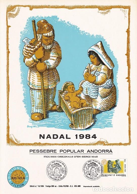 Briefmarken: Andorra 1984 N&ordm; 14 Tirada 800 - Pessebre popular andorr&agrave; - Navidad - Pesebre popular andorrano