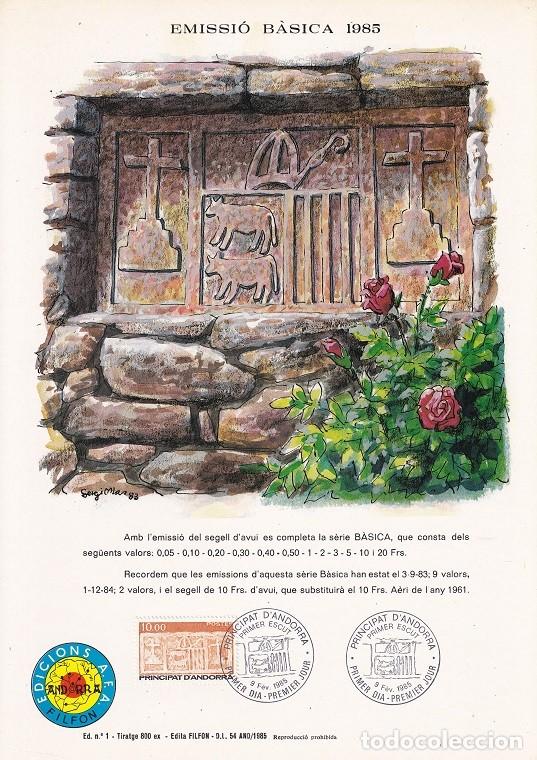 Briefmarken: Andorra 1985 N&ordm; 1 Tirada 800 - Emissi&oacute; b&agrave;sica 1985 - Escudo primitivo de los Valles de Andorra