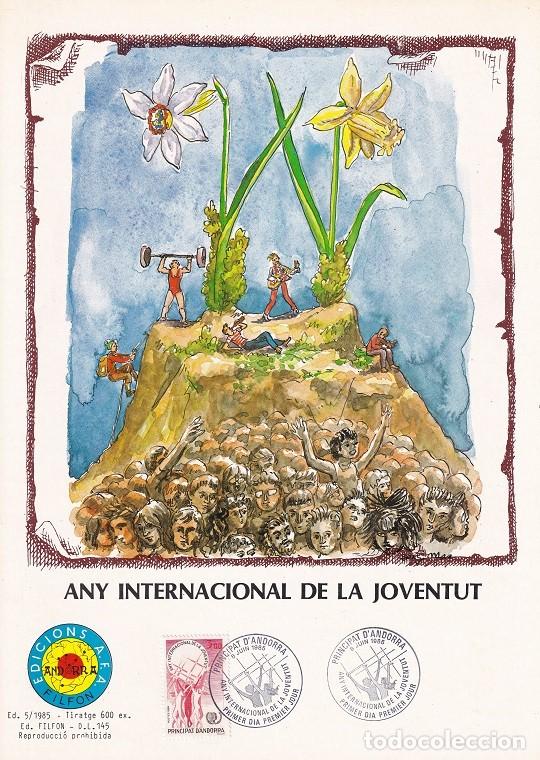 Stamps: Andorra 1985 N&ordm; 5 Tirada 600 - Any Internacional de la Joventut - A&ntilde;o Internacional de la Juventud