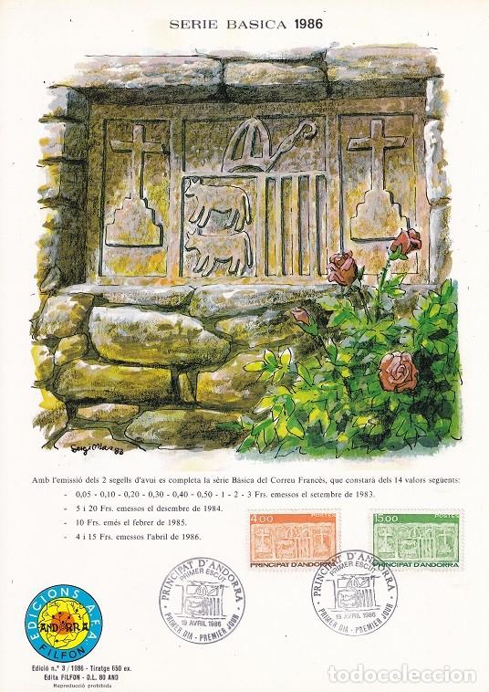 Selos: Andorra 1986 N&ordm; 3 Tirada 650 - Escudo primitivo de los Valles de Andorra - Serie b&aacute;sica