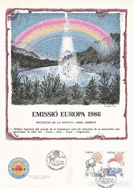 Selos: Andorra 1986 N&ordm; 5 Tirada 600 - Europa - Protecci&oacute; Natura i Medi Ambient - Vida marina - Fotos&iacute;ntesis