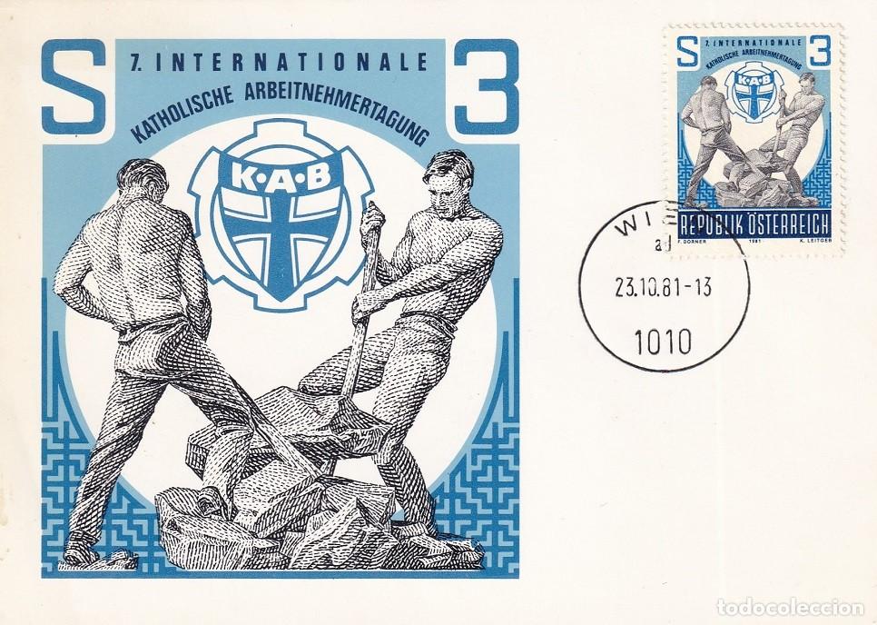 Sellos: Tarjeta Austria 1981 - VII Encuentro Internacional de trabajadores cat&oacute;l&iacute;cos - KAB S3 - 7 Internatio