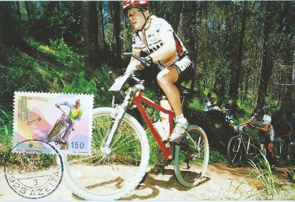 Sellos: 1998. PORTUGAL. M&Aacute;XIMA/MAXIMUM CARD. BTT/MOUNTAIN BIKE/MTB. YVERT 2166. DEPORTES/SPORTS.