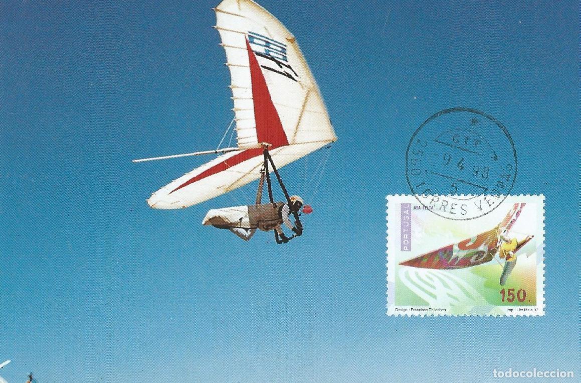 Sellos: 1998. PORTUGAL. M&Aacute;XIMA/MAXIMUM CARD. ALA DELTA/HANG GLIDING. YVERT 2167. DEPORTES/SPORTS.