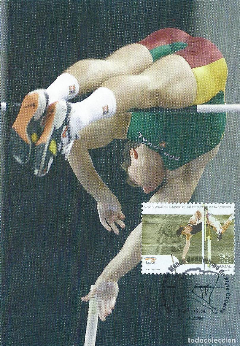 Sellos: 2001. PORTUGAL. M&Aacute;XIMA/MAXIMUM CARD ATLETISMO/ATHLETICS/P&Eacute;RTIGA/POLE VAULT. YT 2460. DEPORTES/SPORTS