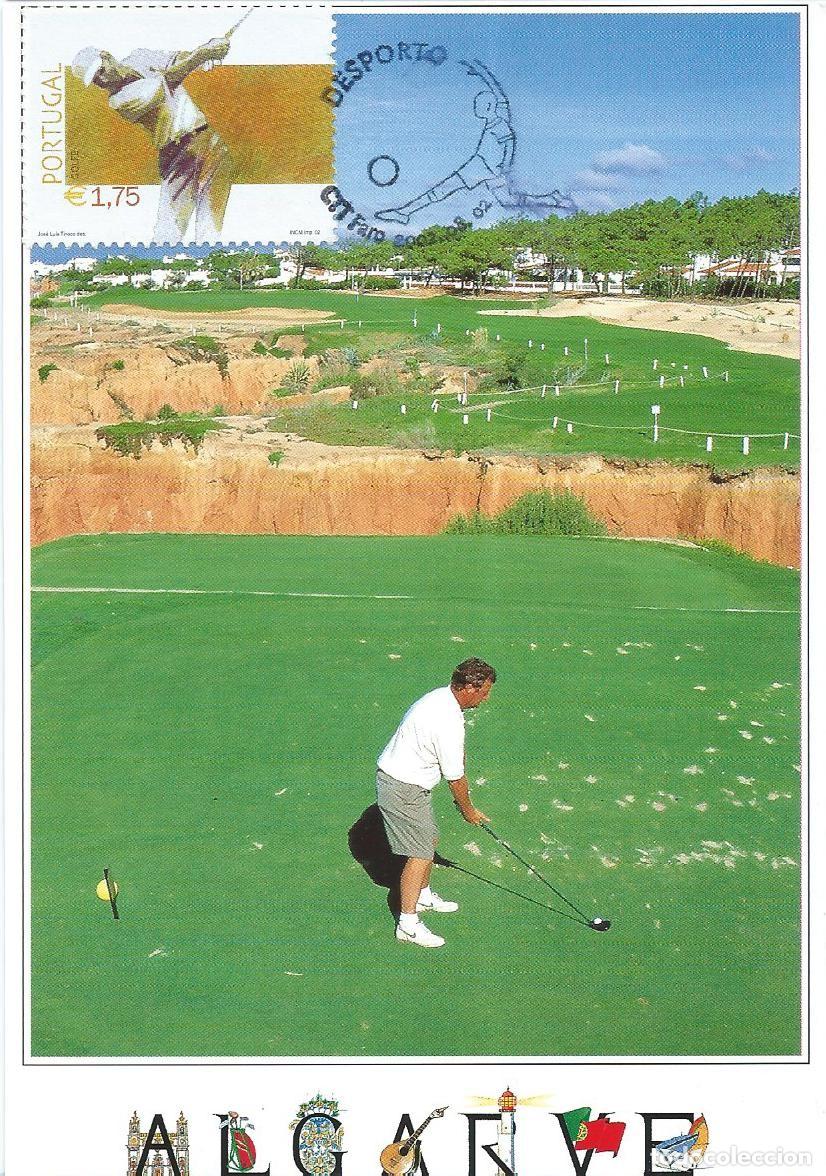Sellos: 2002. PORTUGAL. M&Aacute;XIMA/MAXIMUM CARD. GOLF. YVERT 2589. DEPORTES/SPORTS.
