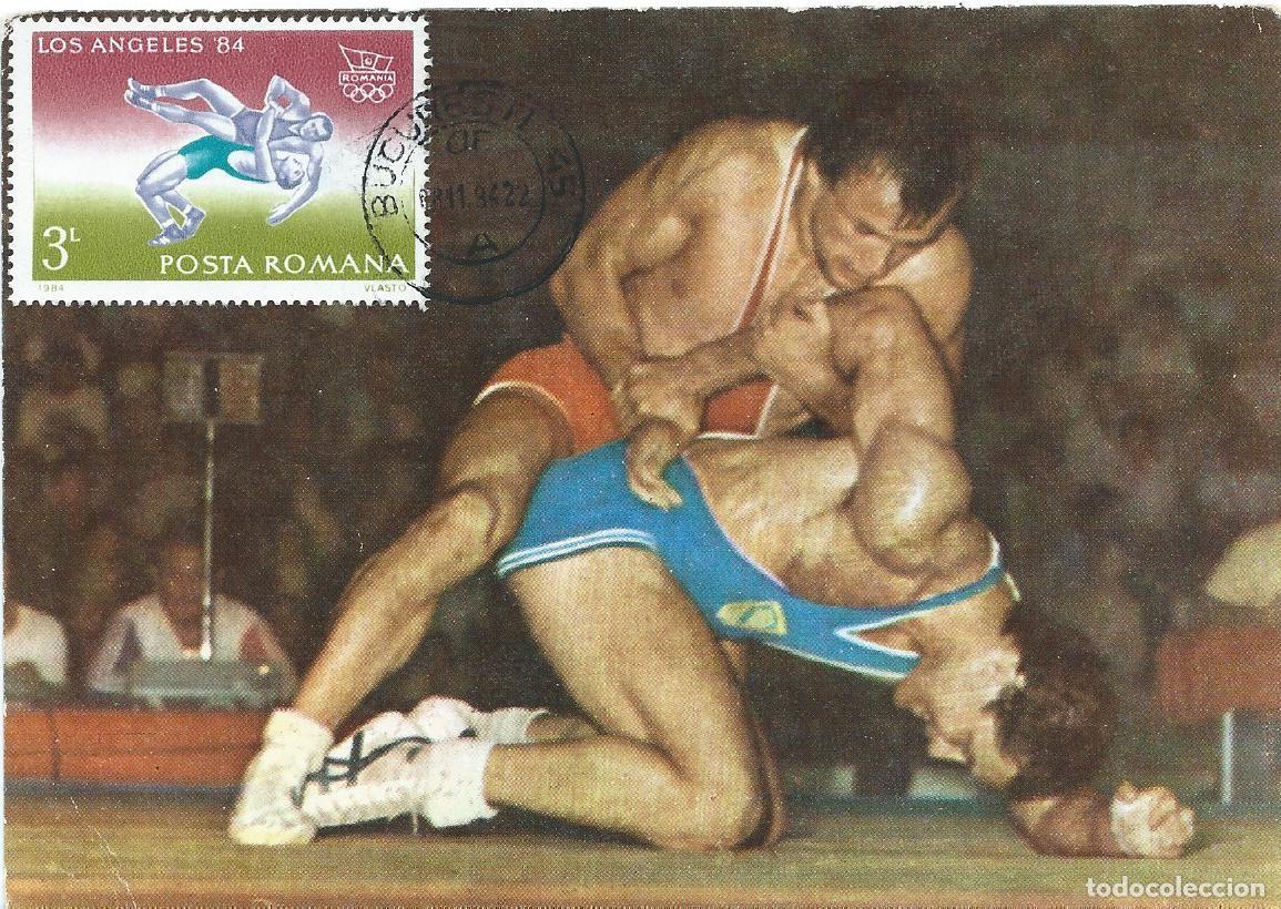 Sellos: 1989. RUMANIA/ROMANIA. M&Aacute;XIMA/MAXIMUM CARD. LUCHA/WRESTLING. YT 3519. DEPORTES/SPORTS.