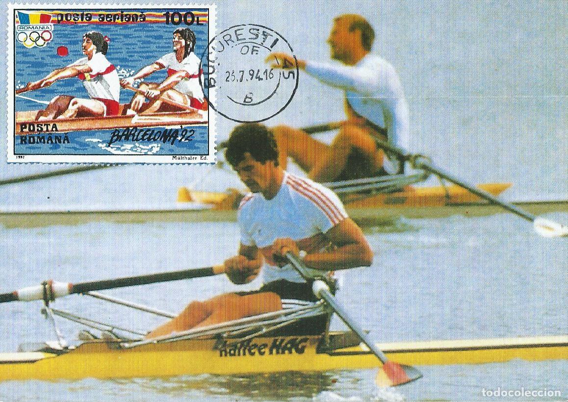 Sellos: 1994. RUMANIA/ROMANIA. M&Aacute;XIMA/MAXIMUM CARD. REMO/ROWING. YT HB 222. DEPORTES/SPORTS.
