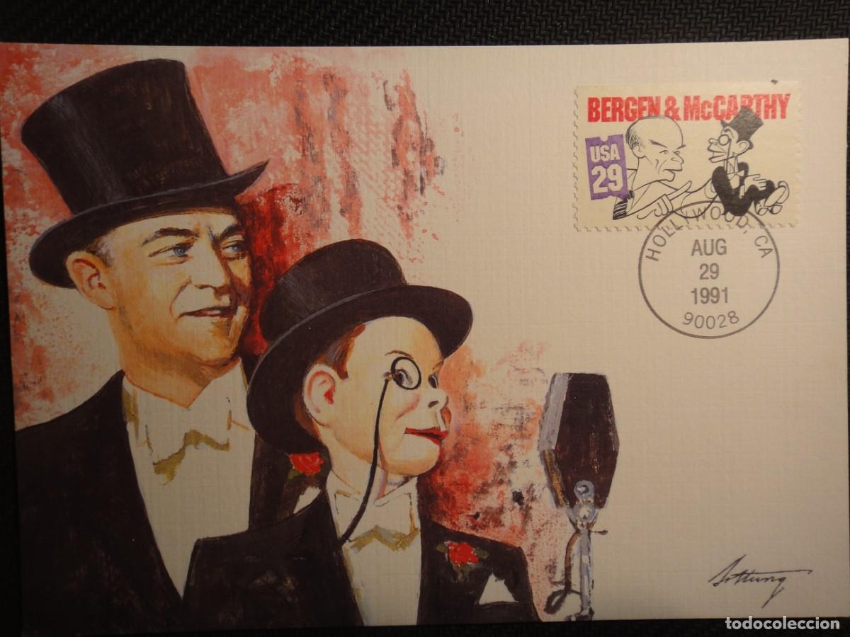 Selos: U.S.A., Tarjeta M&aacute;xima- Bergen and Mccarthy a&ntilde;o, 1991, ref 9465/6