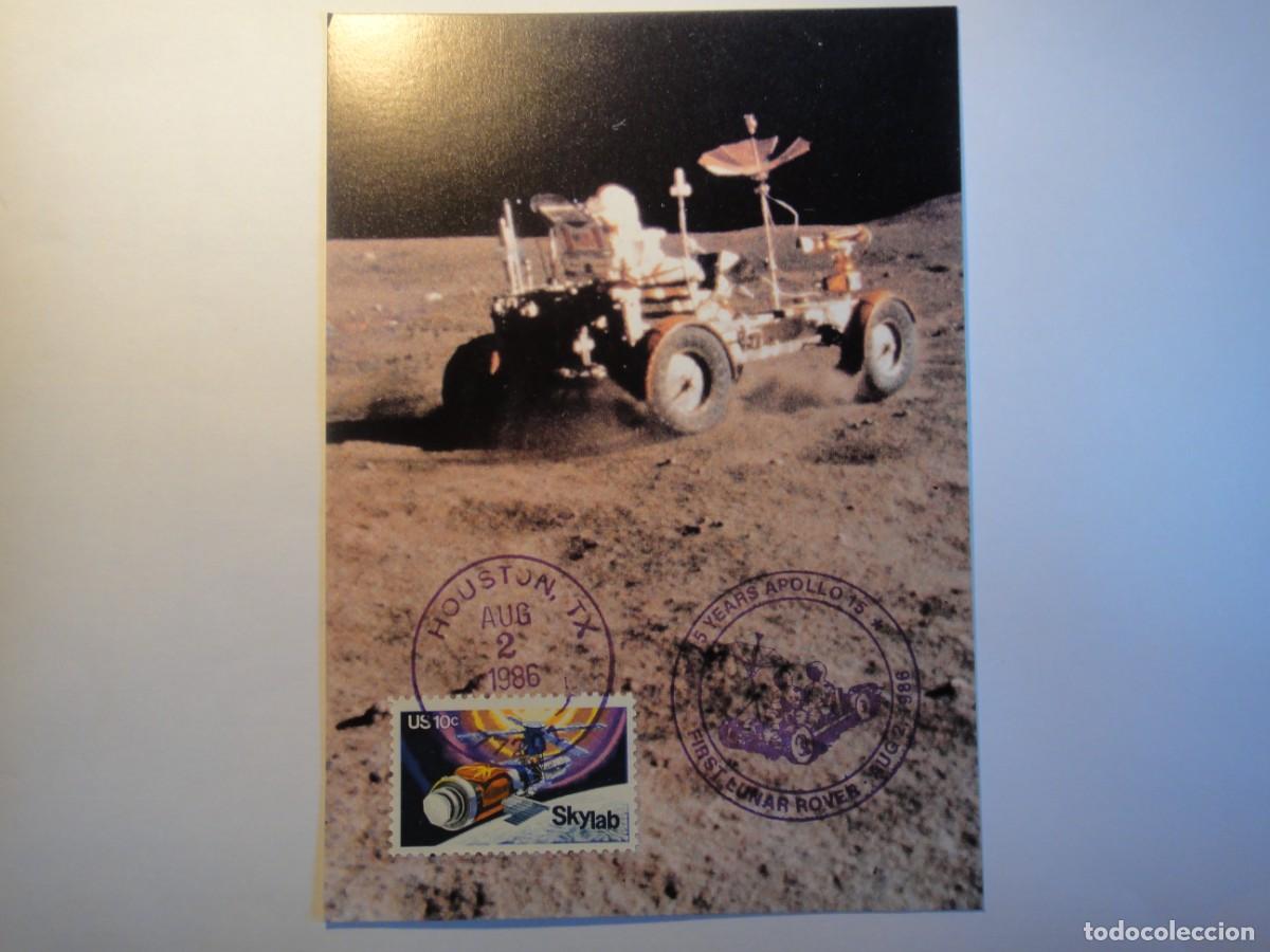 Briefmarken: U.S.A.. Tarjeta m&aacute;xima, Veh&iacute;culo circulando por la Luna, a&ntilde;o 1986, ref 5378