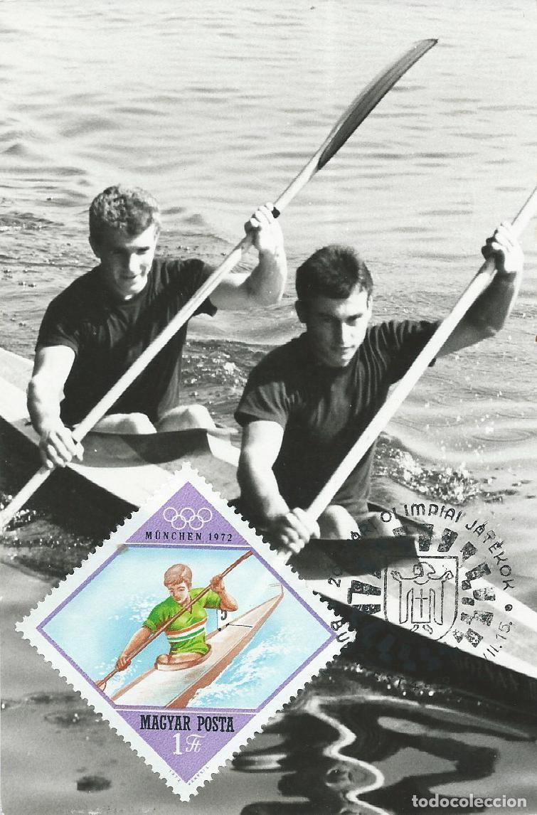 Sellos: 1972. HUNGR&Iacute;A/HUNGARY. M&Aacute;XIMA/MAXIMUM CARD. PIRAG&Uuml;ISMO/CANOEING. YVERT 2239. DEPORTES/SPORTS.