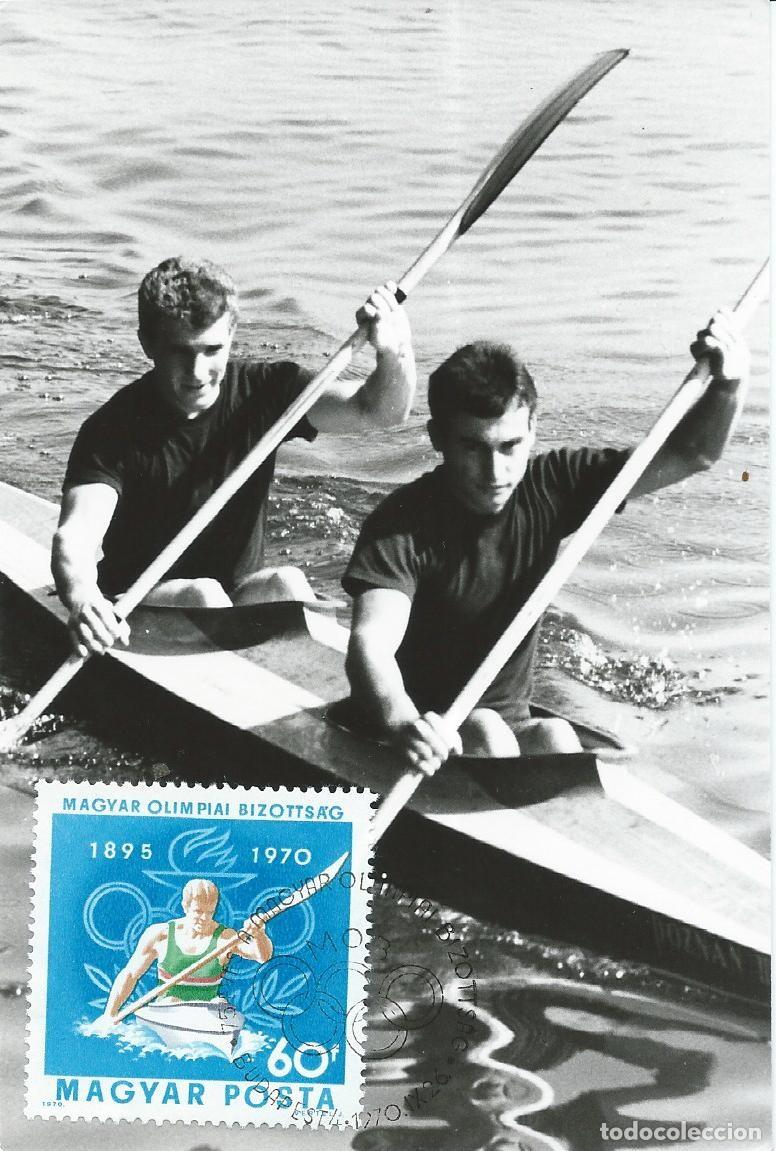 Sellos: 1970. HUNGR&Iacute;A/HUNGARY. M&Aacute;XIMA/MAXIMUM CARD. PIRAG&Uuml;ISMO/CANOEING. YVERT 2121. DEPORTES/SPORTS.