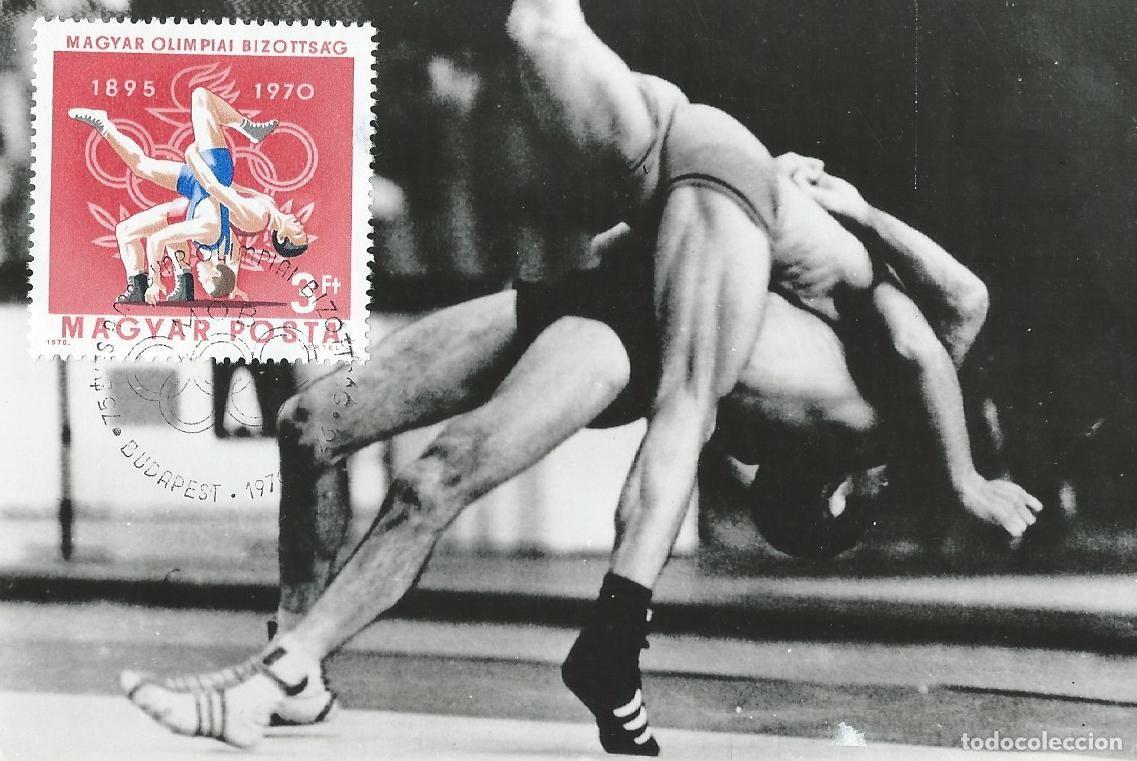 Sellos: 1970. HUNGR&Iacute;A/HUNGARY. M&Aacute;XIMA/MAXIMUM CARD. LUCHA/WRESTLING. YVERT 2126. DEPORTES/SPORTS.