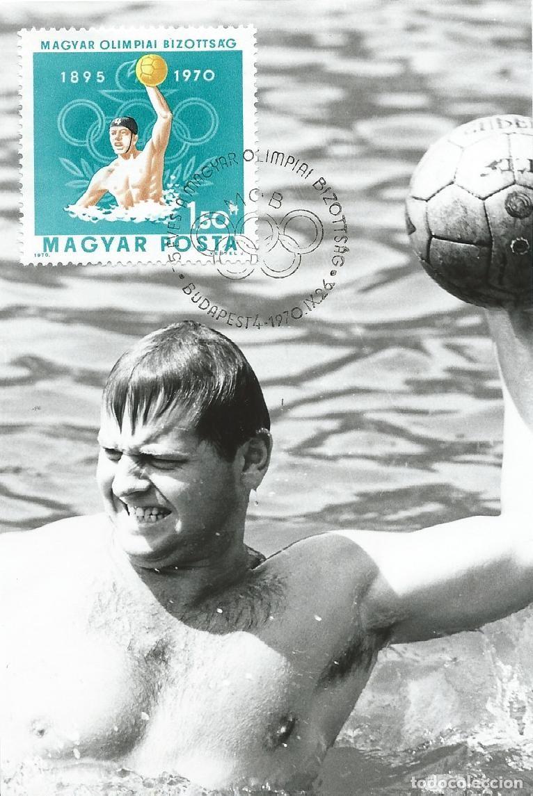 Sellos: 1970. HUNGR&Iacute;A/HUNGARY. M&Aacute;XIMA/MAXIMUM CARD. WATERPOLO. YVERT 2123. DEPORTES/SPORTS.