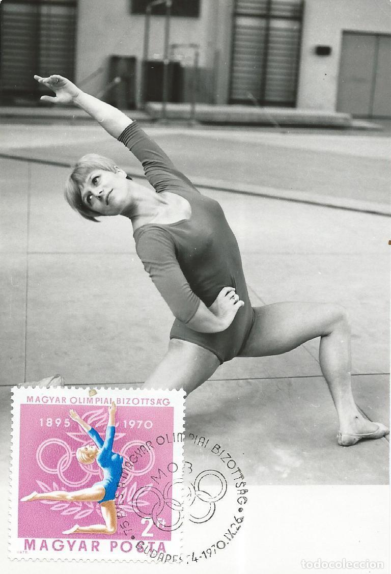 Sellos: 1970. HUNGR&Iacute;A/HUNGARY. M&Aacute;XIMA/MAXIMUM CARD. GIMNASIA/GYMNASTICS. YVERT 2124. DEPORTES/SPORTS.