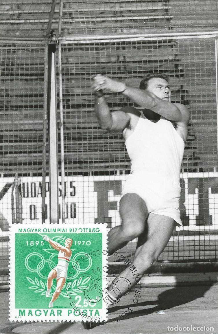 Sellos: 1970. HUNGR&Iacute;A/HUNGARY. M&Aacute;XIMA/MAXIMUM CARD. ATLETISMO/ATHLETICS. MARTILLO. YT 2125. DEPORTES/SPORTS.