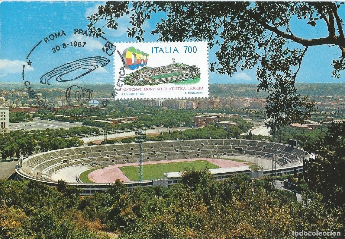 Sellos: 1987. ITALIA/ITALY. M&Aacute;XIMA. ESTADIO OL&Iacute;MPICO ROMA/ROME OLYMPIC STADIUM. YT 751. DEPORTES/SPORTS.