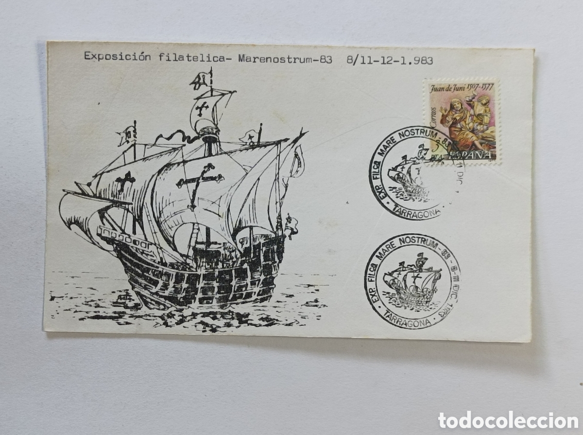 Sellos: MARENOSTRUM. 1983. EXPOSICI&Oacute;N FILATELICA. SOBRE PRIMER D&Iacute;A.