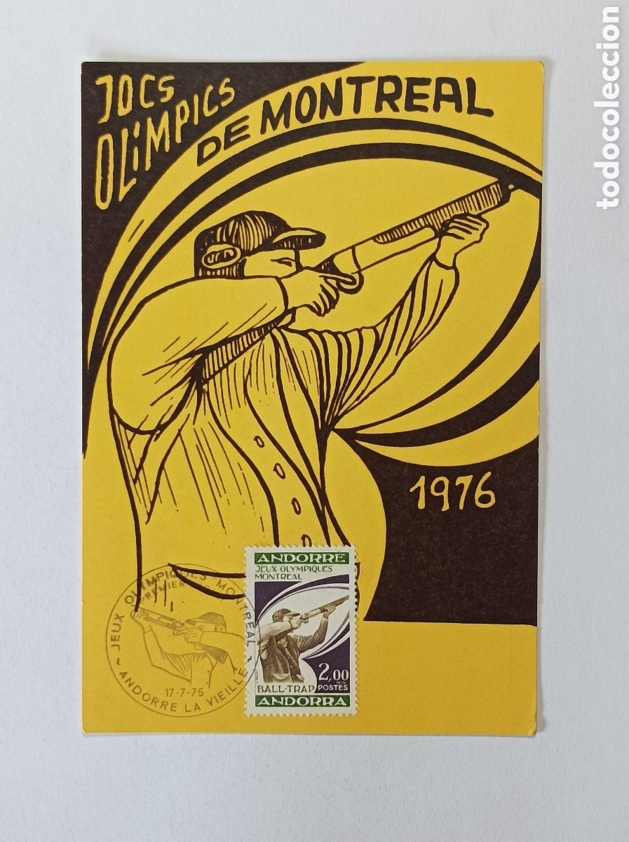 Sellos: JJOO MONTREAL. 1974. SOBRE PRIMER D&Iacute;A. POSTAL.