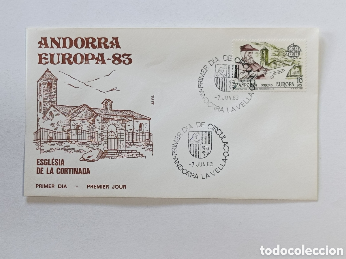 Sellos: ANDORRA. EUROPA 1986. SOBRE PRIMER D&Iacute;A.