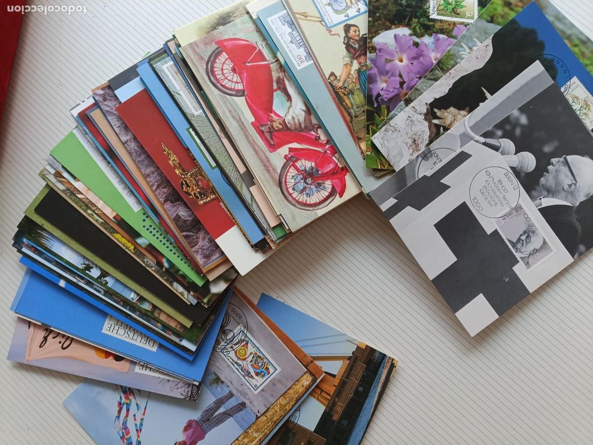 Stamps: Alemania. Gran lote de 126 tarjetas m&aacute;ximas