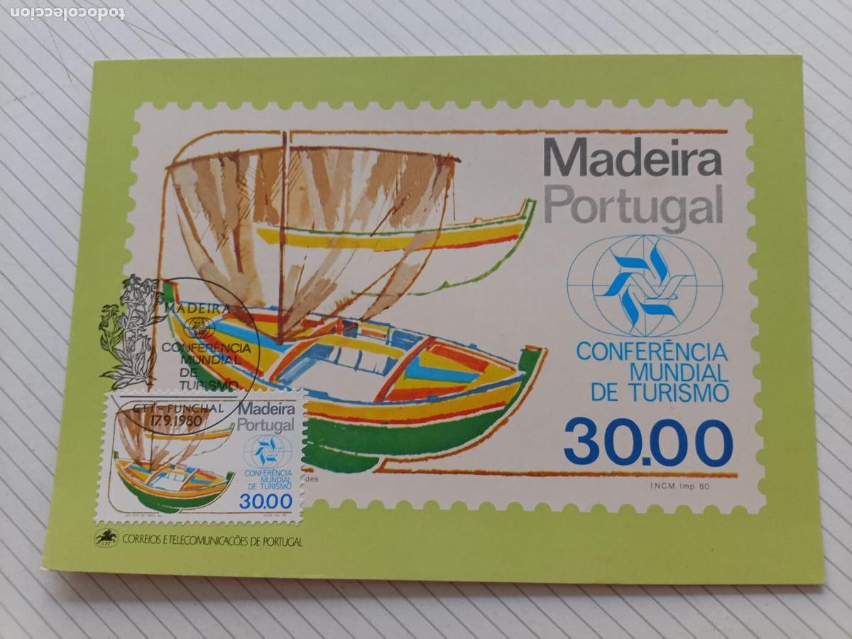 Sellos: Madeira, Portugal. Tarjeta m&aacute;xima - Foto 1