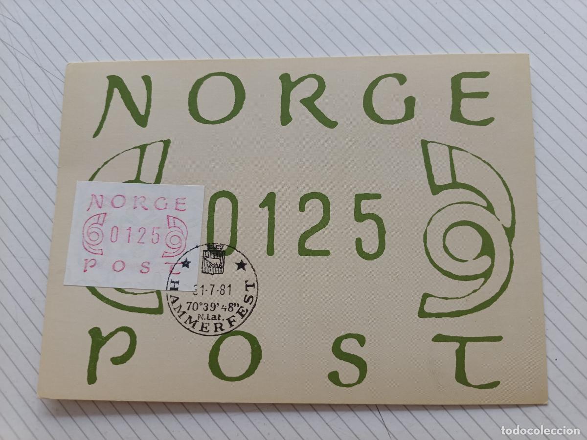 Sellos: Noruega. Tarjeta m&aacute;xima