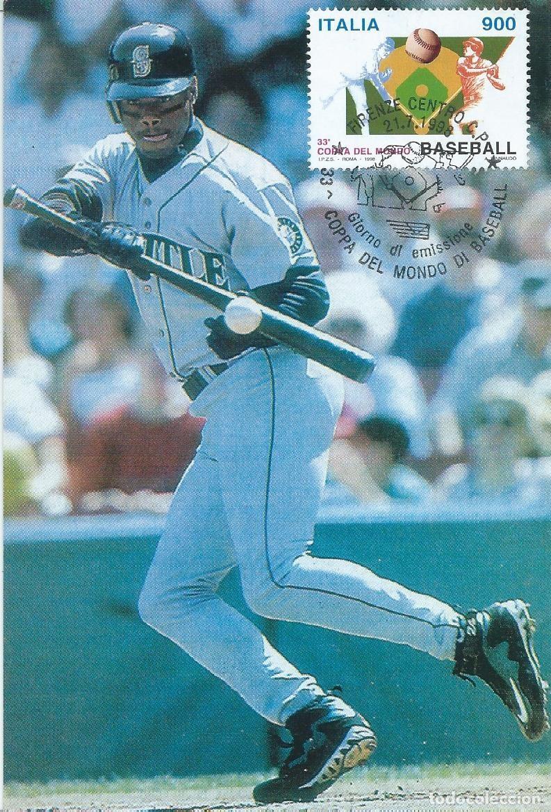 Sellos: 1998. ITALIA/ITALY. M&Aacute;XIMA/MAXIMUM CARD. B&Eacute;ISBOL/BASEBALL. YVERT 2317. DEPORTES/SPORTS.